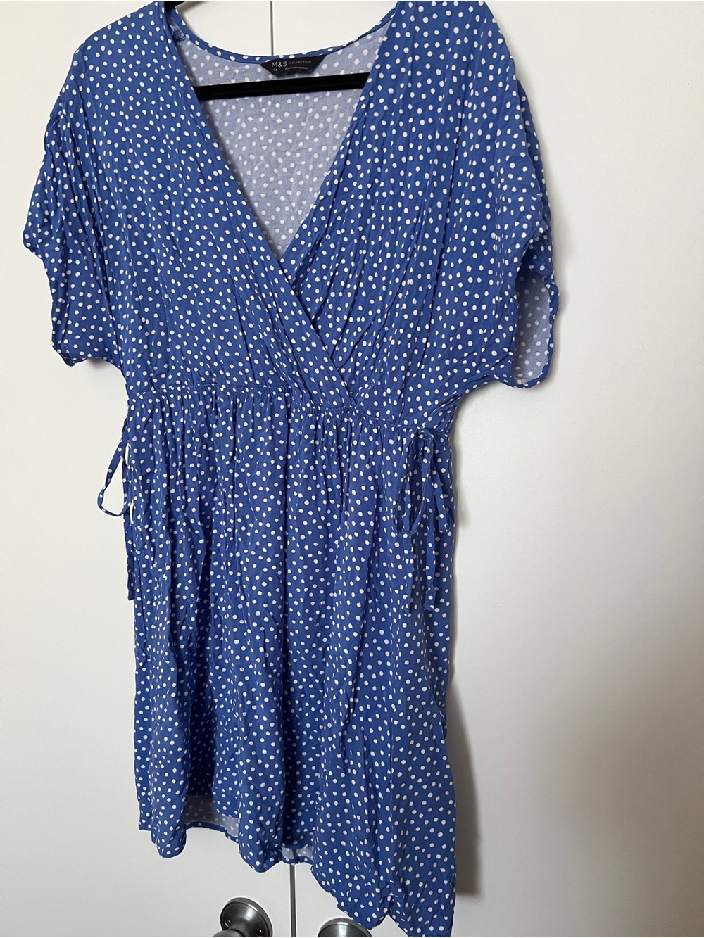 M&S Blue Polka Dot Mini Dress